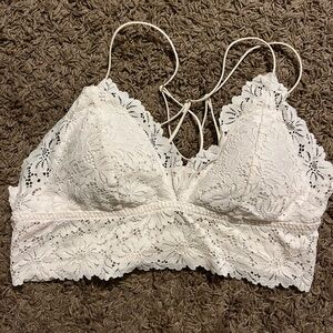 Victoria’s pink off white lace bralette size xl like new